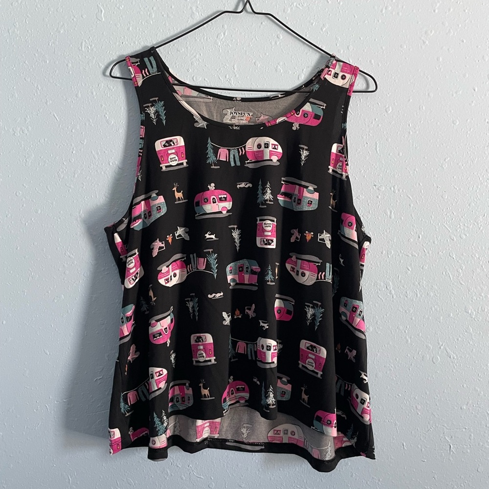 Camper pajama shorts and tank set - Picture 2 of 8